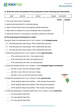 Pausing Points Worksheet Preview