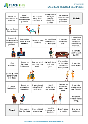 Modal Verbs Should and Shouldn't: Darts Game