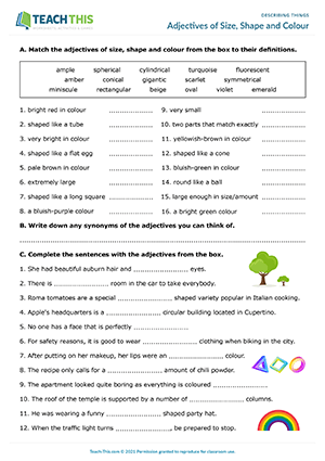 describing things esl games activities worksheets