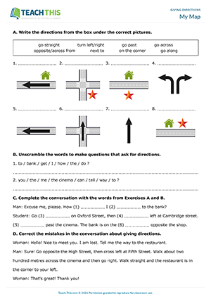 Directions Games, 6 Fun Activities About Giving Directions In English