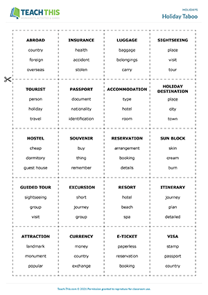 Taboo Conversations Worksheets Pdf