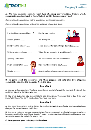 Roleplays 3 - English ESL Worksheets for distance learning and