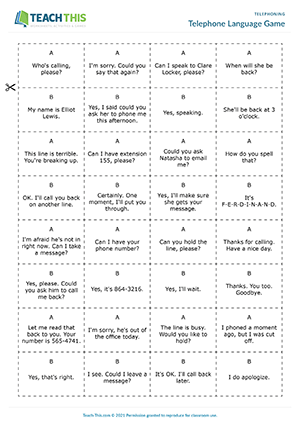 Past Tense Role Play Cards ESL Adults