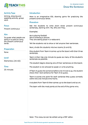 ESL Drawing Games