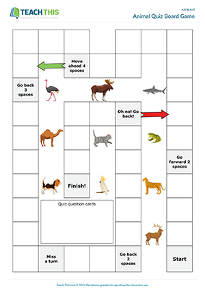 Animal Quiz Board Game Preview