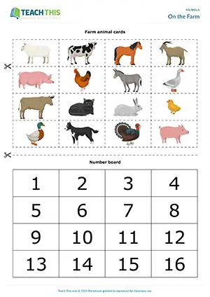 ESL farm animals game preview, elementary A1-A2, asking questions, guessing, pair work