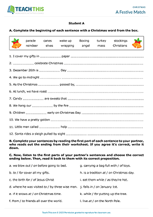 Where is my list? An easy Christmas play-theatre - ESL worksheet by  meljthomson