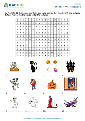 Halloween Memory Game with Simple Present and What Time part 1 - ESL  worksheet by juliag