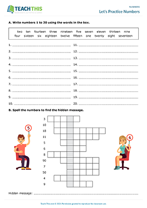 numbers esl games activities worksheets