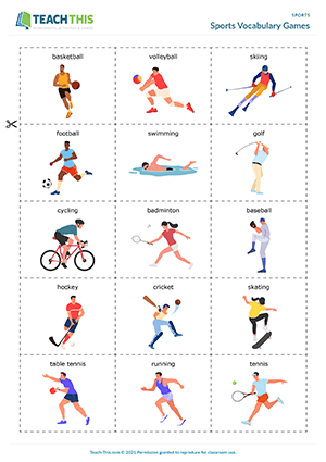 sports esl games activities worksheets