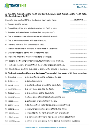 The Poles Worksheet Preview