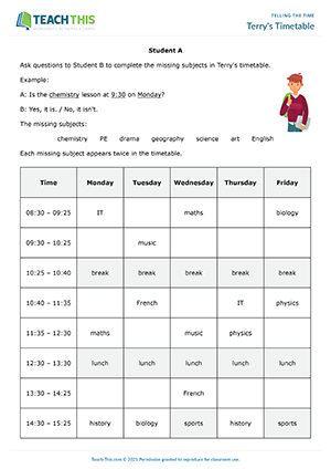 Terry's Timetable Preview