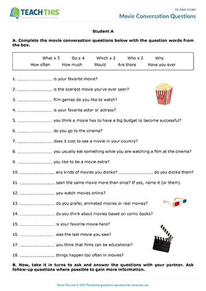 tv film esl activities games lessons worksheets