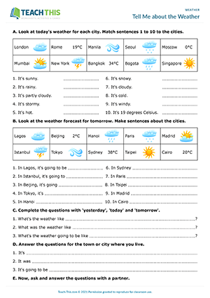 How Is The Weather? - ESL Board Game…: English ESL worksheets pdf & doc