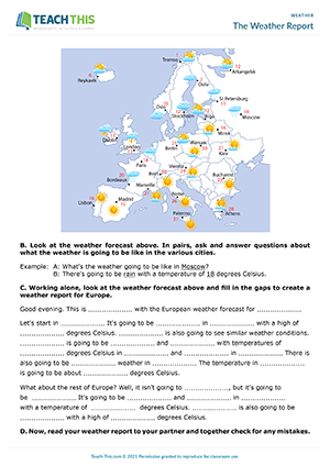 Weather Worksheets ESL Activities Games