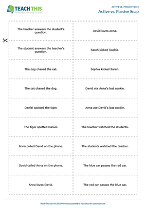 Passive voice - board game - Games to learn English