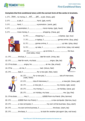 homework for first conditional First Conditional Story Preview