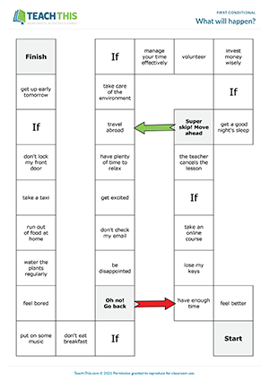 homework for first conditional What will happen? Preview