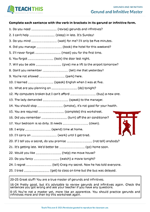 Gerund and Infinitive Master Preview