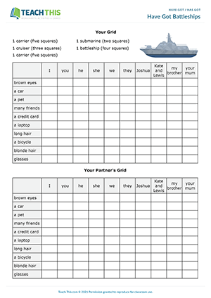 Have Got Has Got Esl Games Activities Worksheets