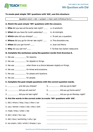 past simple wh questions esl activities games worksheets