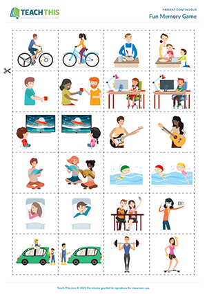 Present Continuous Board game for young learners - ESL worksheet