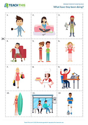 Present Perfect Continuous Chart - TEFL Lessons