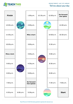 Present Perfect For and Since - Board Game - ESL Expertz