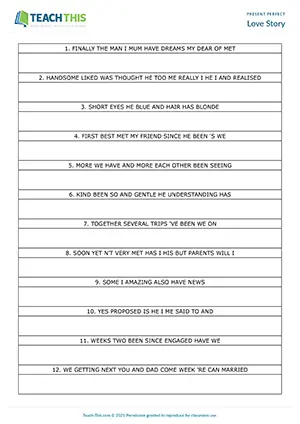ESL present perfect word order game preview: unscrambling, identifying, error correction, group work, pre-intermediate