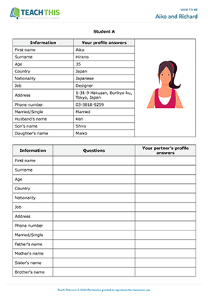 grammar worksheet to be Aiko and Richard Preview