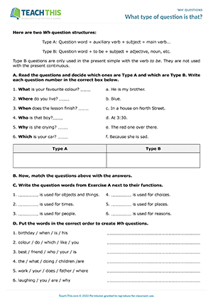 wh questions esl activities games worksheets