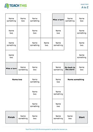 adjectives activities esl A to Z Preview