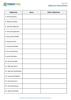 Synonyms Game - Reading Worksheets, Spelling, Grammar, Comprehension, Lesson Plans