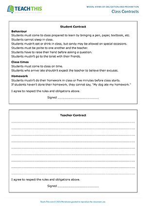 Modals Obligation Prohibition Esl Activities Worksheets Games